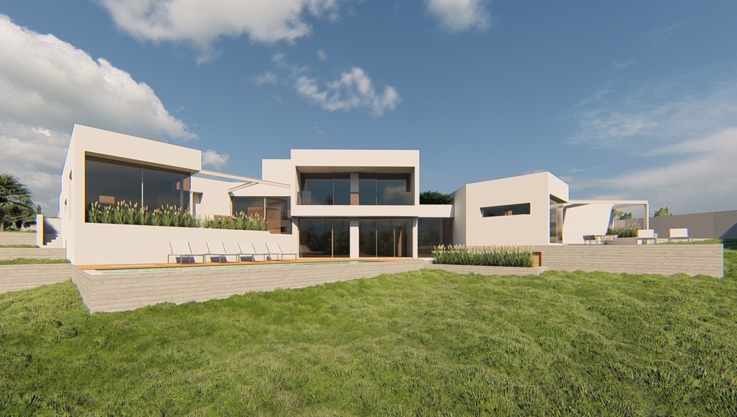 Casa moderna con grandes ventanales y diseño minimalista | Arquitectura sostenible y eficiencia energética